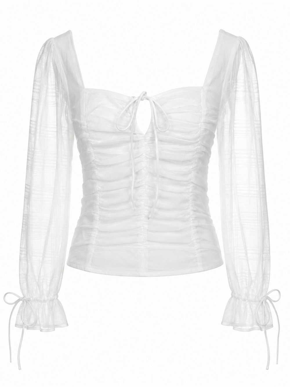 Audrey Parks x Francesca’s White Blouse Whimsical Coquette Fairy Core Ethereal - Picture 2 of 7